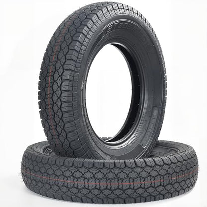 Set of 2 ST205/75D15 Trailer Tires for Utility, Boat & Cargo Trailers, Durable Heavy-Duty Replacement Wheels