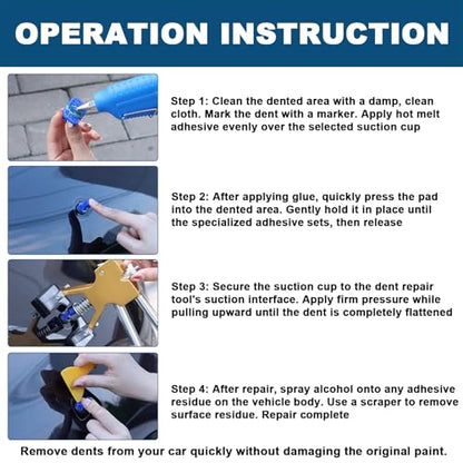 Car Paintless Dent Repair Kit, Golden Dent Puller Dent Repair Tools - size: Dent Puller Kit-19 Pcs