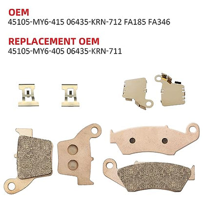 Front Rear Brake Pads Sintered for Honda CRF450R CRF250R CR250 CR125 CRF450X CRF250X CRF450 CRF250 CR250R CR125R