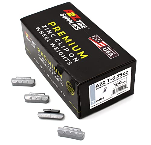 T Series Hammer on ZINC Wheel Weights Coated (0.75oz) Box of 100 - size: 0.75oz