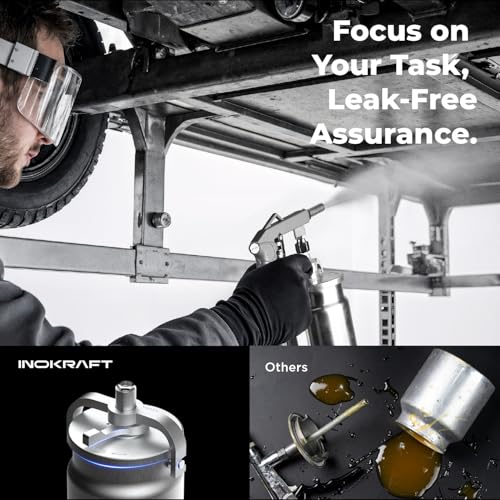 InoKraft Undercoating Spray Gun, for Truck Bed Liner Coating, Rubberized Undercoat, Rust Proofing (Basic Model) - size: Basic Model