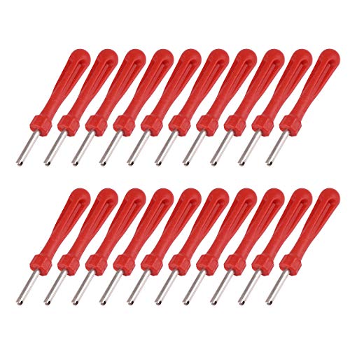 X AUTOHAUX 20pcs Tire Repair Tool Single Head Car Tyre Valve Stem Core Remover Universal - size: 18 x 13.5 x 3 cm