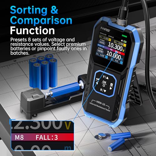 FNIRSI HRM-10 Precision Voltage Internal Resistance Battery Tester - size: HRM-10 Plus