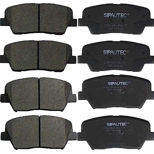 SIPAUTEC-8pcs Front and Rear Ceramic Disc Brake Pads Set Replacement For 2013-2018 Hyundai Santa Fe Sport (only fit 2.0L & 2.4L),For Kia Sorento 2011-2020,For Hyundai Santa Fe 2010/2011/2012