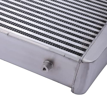 2.50 Inch Inlet/Outlet Diameter, Universal Aluminum Intercooler 25x12x3 inch, Turbo Under the Front of the Car Mount Universal Aluminum Intercooler Cooling Kit - size: 25x12x3-2.5 inch