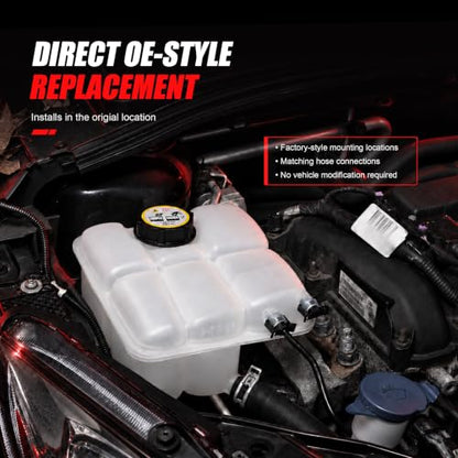 CV6Z-8A080-A Coolant Reservoir Tank Compatible with Ford Focus 2012-2018 Escape 2013-2016 603-382 Antifreeze Overflow Radiator Tank Replacement CV6Z8A080A - size: 603-382