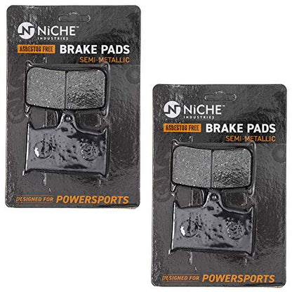 NICHE Front Rear Brake Pad Set for Triumph T2020393 T2020245 Semi-Metallic - size: Semi-Metallic