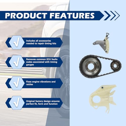Oil Pump Timing Drive Chain Set 11417605366 Engine Timing Chain Set Fits for BMW 228 528i 428i 320i X1 X3 X4 X5 Z4 N20 N26 Oil Pump Drive Chain Replacement OE# 11417605366 11417605367