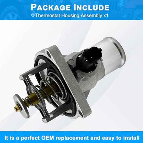 96984104 Engine Coolant Thermostat Housing Assembly for Chevy Aveo 2009-2011 Chevy Cruze 2011-2016 Chevy Sonic 2013-2018 Pontiac G3 2009-2010 55564891
