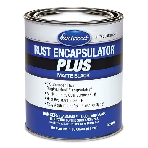Eastwood Matte Black Rust Encapsulator Plus | Long Lasting Durable Finish 1 Coat Maximum Rust Protection | Heat Resistance up to 350 degrees Fahrenheit | Matte Black Quart | 12 Pack - size: 32 Ounce (Pack of 12)