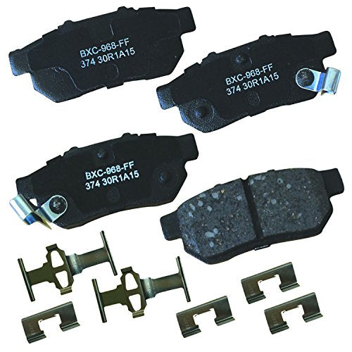Bendix Premium SBC374 Ceramic Rear Brake Pads for Acura Integra 2001-1990,Honda City 2014-2012,Civic 1995-1992,Civic 2000-1999,Civic del Sol 1997-1993,CRX 1991-1990,Fit 2014-2009,Prelude 1991-1988 - style: SBC374