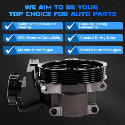 20-326 Power Steering Pump fit for 2006-2011 Focus 2.0L 2.3L 2.5L - size: 20-326