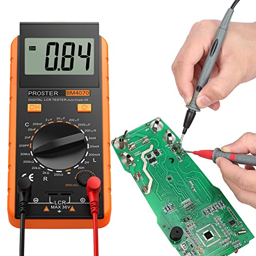 Proster LCR Meter Multimeter Capacitance Inductance Resistance Tester - color: Yellow