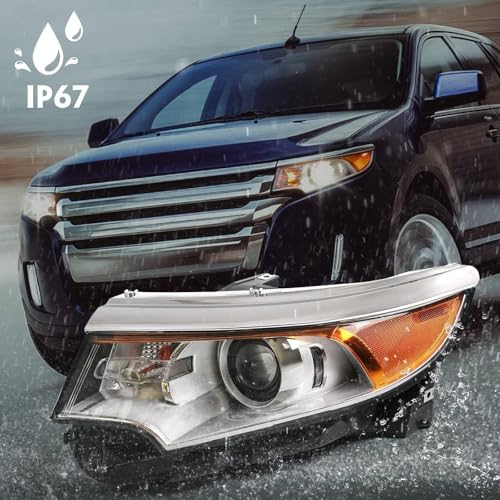 FIONE Halogen Headlight Assembly for Ford Edge 2011 2012 2013 2014 LH - color: Left/Driver