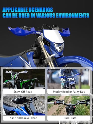 JFG RACING Dirt Bike Handguards Universal for 7/8" and 1 1/8" Handle Bar - color: blue