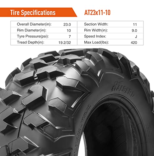 HALBERD ATV Tire, 23x11-10, 6PR All Terrain - size: 23x11-10