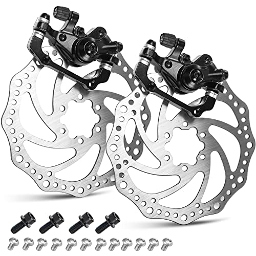 TOBWOLF MTB Cable Disc Brake Kit, Front Rear Calipers with 160mm Rotors - color: Mechanical Disc Brake Kit - Single Piston
