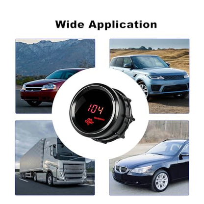 2inch 52mm Oil Temp Temperature Gauge Meter 104-302℉ DC12V with Sensor - color: Oil Temp Gauge