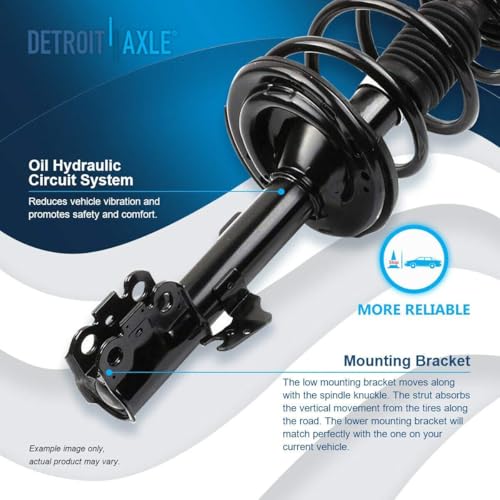 Detroit Axle - AWD Front Steering Knuckles for 2007-2010 Toyota Sienna - size: 4QU48674/ Big strut kit