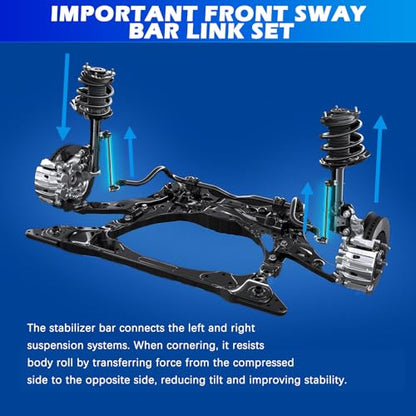 2Pcs Front Sway Bar Stabilizer Links Compatible with Toyota Corolla 2003-2018, Matrix 2003-2014, Prius 2001-2009, Pontiac Vibe 2003-2010, Scion tC 2005-2010, Replaces OE# K80230 - size: K80230