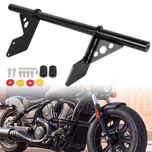 Motorcycle Rider Front Engine Guard Crash Bar Highway Foot Peg Fits for Indian Super Scout/Sport Scout/Scout Sixty Bobber/Scout Classic/Scout Bobber 2025-Later Highway Foot Rests Footpegs Black
