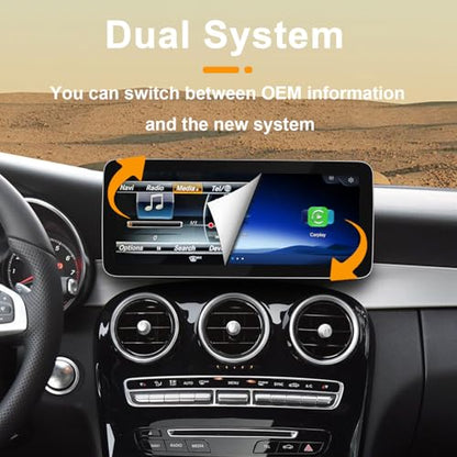 12.3" Linux CarPlay Screen for Mercedes-Benz C W205 NTG5.0 - style: C NTG5.0