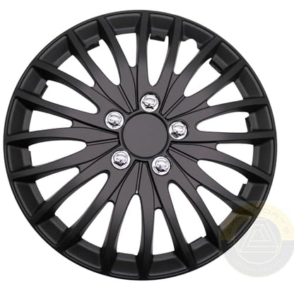 Akcsport Premium Hubcaps Wheel Covers for Toyota Nissan Kia Volkswagon 15 inch to 17 inch (Shadow Black, 15 Inch) - size: 15 Inch, style: Shadow Black