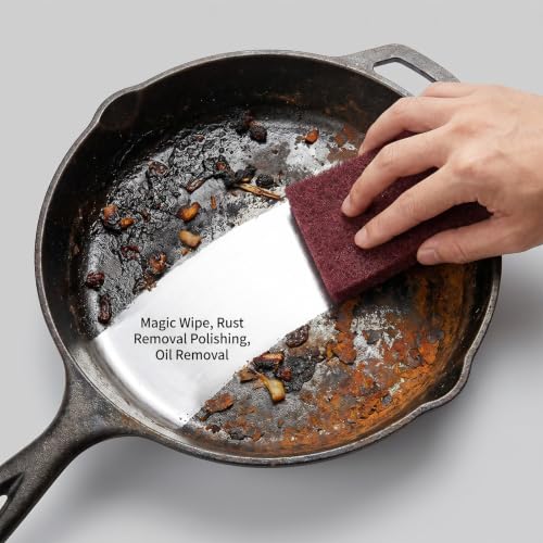6 Pack 6"x5" Maroon Purpose Scouring Pad Reusable Hand Scuff Pads