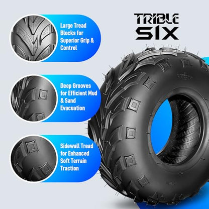 16x8-7 Go Kart Tires,4PR Mini Bike Tires,Tubeless,Pack of 2 - size: 16x8x7