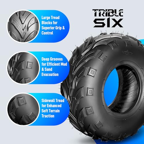 145/70-6 Go Kart Tires,4PR Mini Bike Tires,Tubeless,Pack of 2 - size: 145/70-6