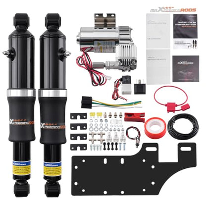 maXpeedingrods Adjustable Air Ride Suspension Compressor Kit for Harley