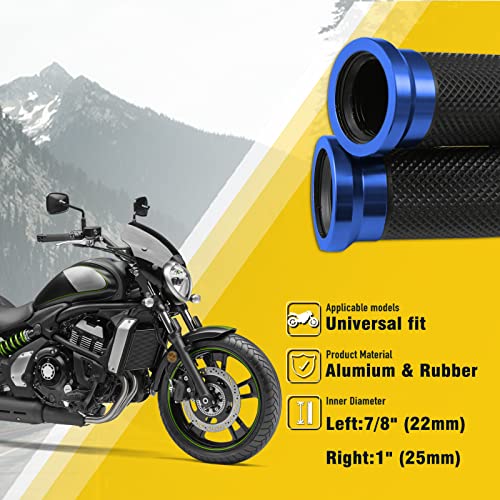 DREAMIZER Motorcycle Handlebar Grip Gel Brake Handle Rubber 7/8" Handle Grips Compatible with CRF EXC YZF Protaper Pro Taper Motorcross Dirt Pit Bike - Blue - color: Blue