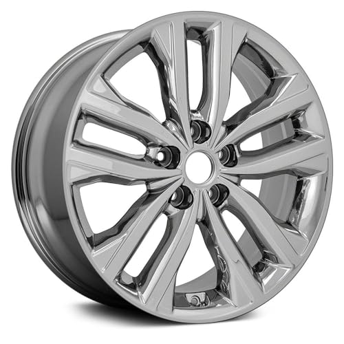 Part Synergy Replacement for Double 5-Spoke Bright PVD 18x7.5 Alloy Factory Wheel - Reman for Kia Optima 2014-2015 Aluminum PVD Bright - OE Replacement