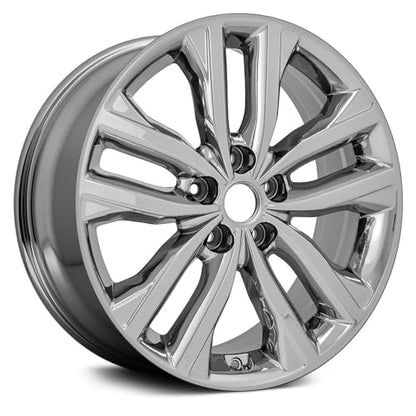 Part Synergy Replacement for Double 5-Spoke Bright PVD 18x7.5 Alloy Factory Wheel - Reman for Kia Optima 2014-2015 Aluminum PVD Bright - OE Replacement