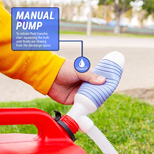 TERA PUMP 3.2 GPM Heavy Duty Manual Fuel Transfer Pump Siphon - style: 3.2 Gal / Min