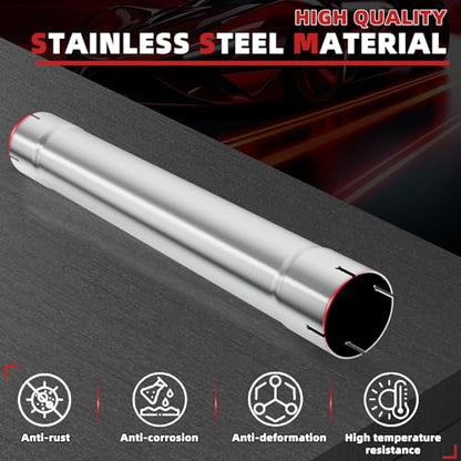 LCGP 5" Muffler Straight Pipe Stainless Steel 30" Long Straight Exhaust Pipe - size: 5 Inch without Clamps