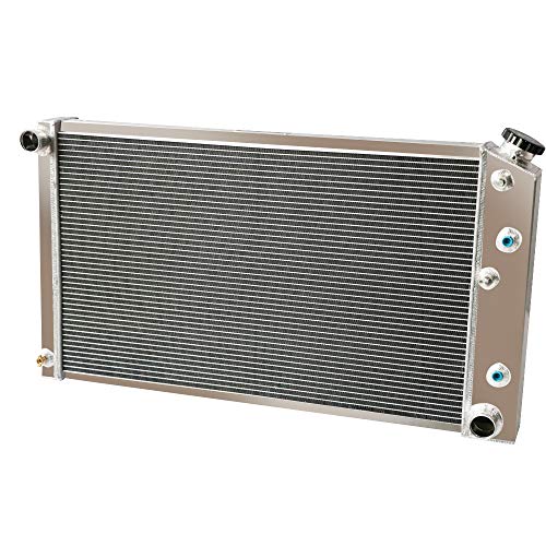 ECMRAD 3 Row Core Radiator Shroud Fans Relay Combo for Chevy Pontiac GTO Chevelle El Camino 1968 69 70 1971 1972 All Aluminum