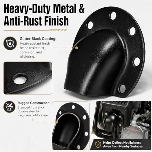 JMCHstore Muffler Exhaust Deflector for Honda GX160 GX200 Predator 212 - size: 200cc Muffler Deflector