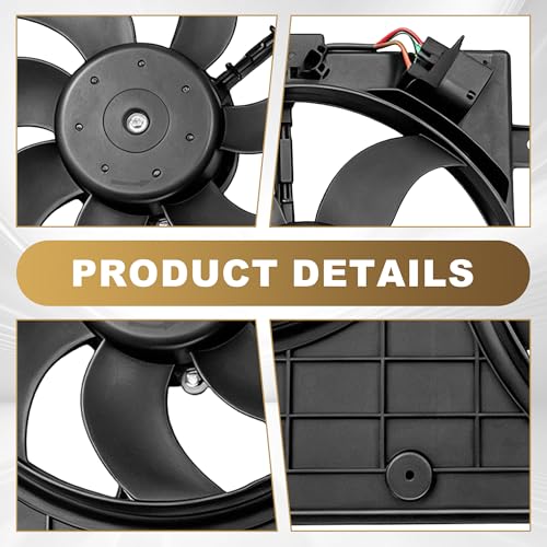 Radiator Cooling Fan for VW Jetta Passat Beetle Golf Audi A3 620-843 - color: For Volkswagen
