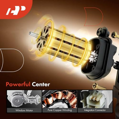 A-Premium Front Driver Side Power Window Regulator with Motor (2-Pin) - style: Front Driver(LH)