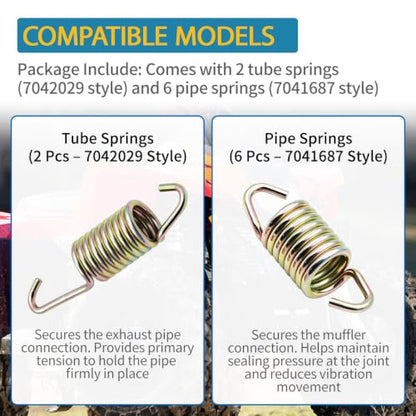 7041687 and 7042029 Exhaust Muffler Spring Kit for Po-laris ATV 550 600 800
