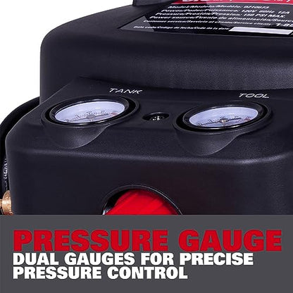 ECOMAX Pancake Air Compressor MAX 150 PSI, 2.6 CFM @90 PSI, Oil-Free