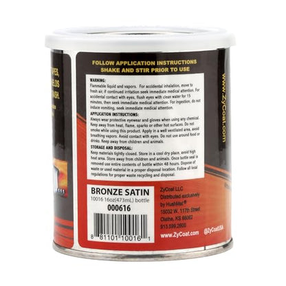 ZyCoat ZyBar 10016 High Temperature Coating - Bronze Satin, 16 Ounce - size: 16 Ounce