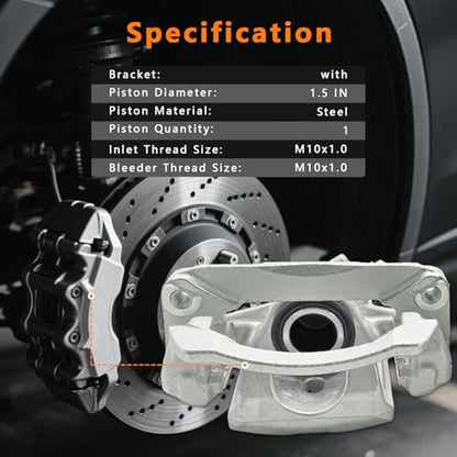 2 Pcs Brake Calipers Fit for 2012-2023 Subaru Crosstrek Forester Impreza XV Crosstrek, Rear Disc Brake Calipers Assembly w/Bracket Replace for 19B7028 19B7029 - size: 19B7028+19B7029