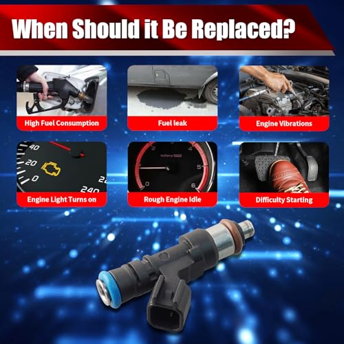 Set of 6 Fuel Injectors 12608632 FJ980 12602223 Replacement - size: FJ980