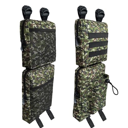 2 Pack ATV Fender Bags, Detachable Saddle Bag ATV Gear Bag Water-resistent Motorcycle Bag Compatible with Sportsman Scrambler TRX FourTrax Outlander Grizzly UTV Storage Bag Camouflage - color: Camo Green