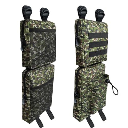 2 Pack ATV Fender Bags, Detachable Saddle Bag ATV Gear Bag Water-resistent Motorcycle Bag Compatible with Sportsman Scrambler TRX FourTrax Outlander Grizzly UTV Storage Bag Camouflage - color: Camo Green