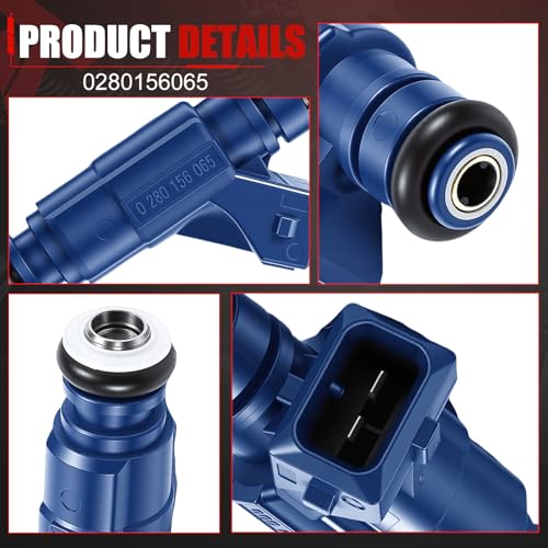 MP5083 Fuel Injectors Set of 4 Compatible with 2001-2006 Audi A4 1.8L - color: F-0280156065