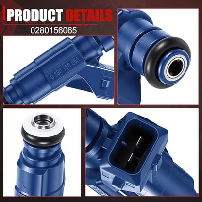 MP5083 Fuel Injectors Set of 4 Compatible with 2001-2006 Audi A4 1.8L - color: F-0280156065