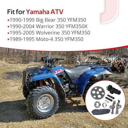 JAVIK Camshaft & Cam Chain Gear Bearing Kit Fit for Yamaha Big Bear 350 YFM350 1990-1999 Warrior 350 Wolverine 350 Moto-4 350 1989-2005, OEM#5UH-12170-00-00 1YW-12170-00-00
